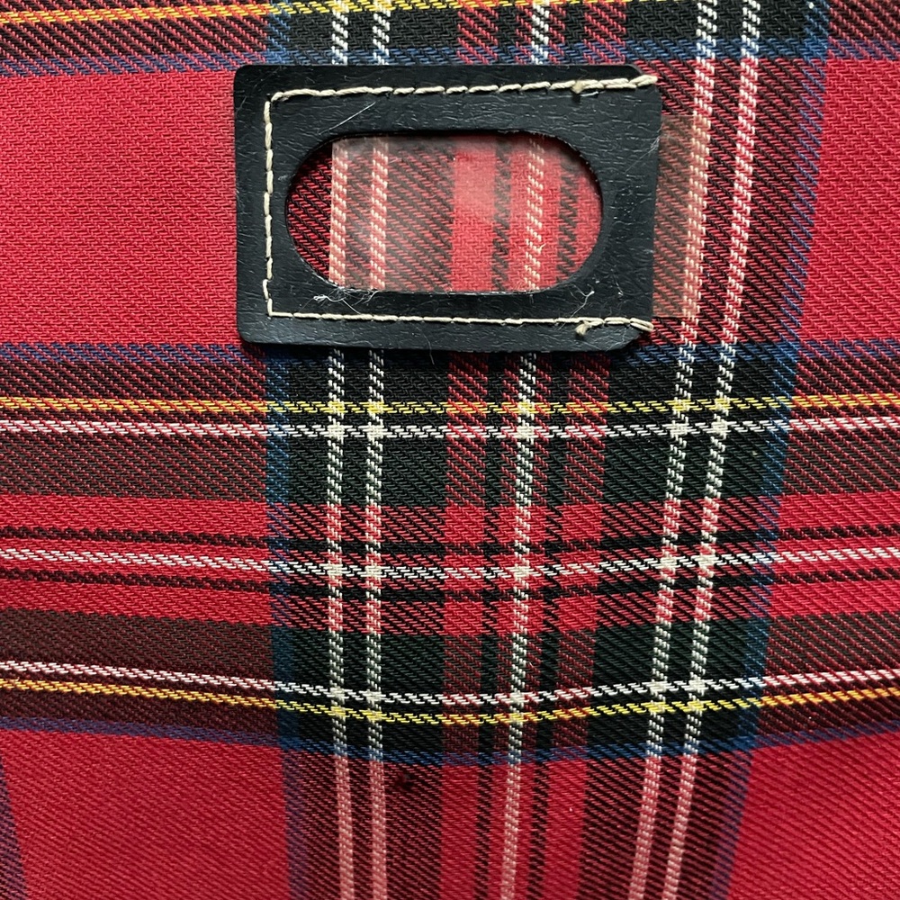Vintage Leeds Red & Black Plaid Bowling Ball Carrier - Picture 9 of 11